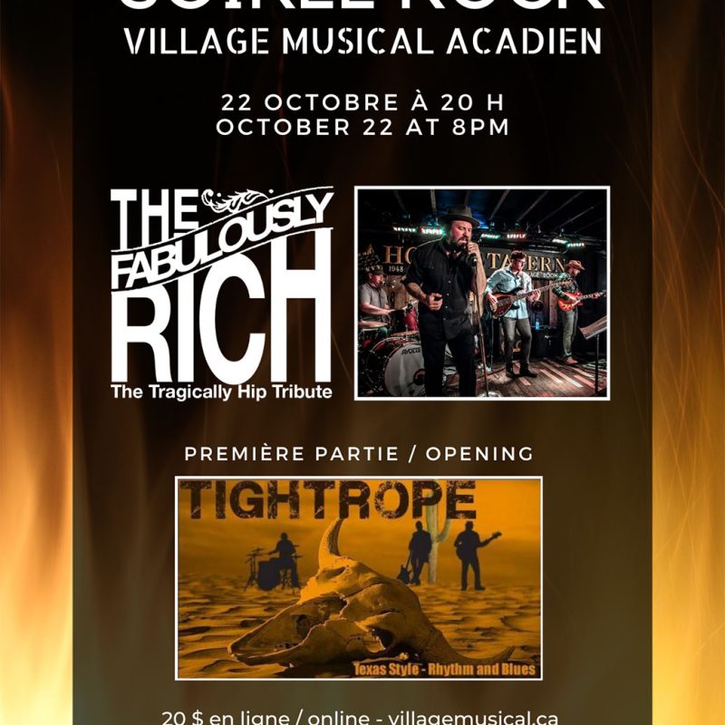 Soirée Rock – Village Musical Acadien - October 22 Octobre 2022